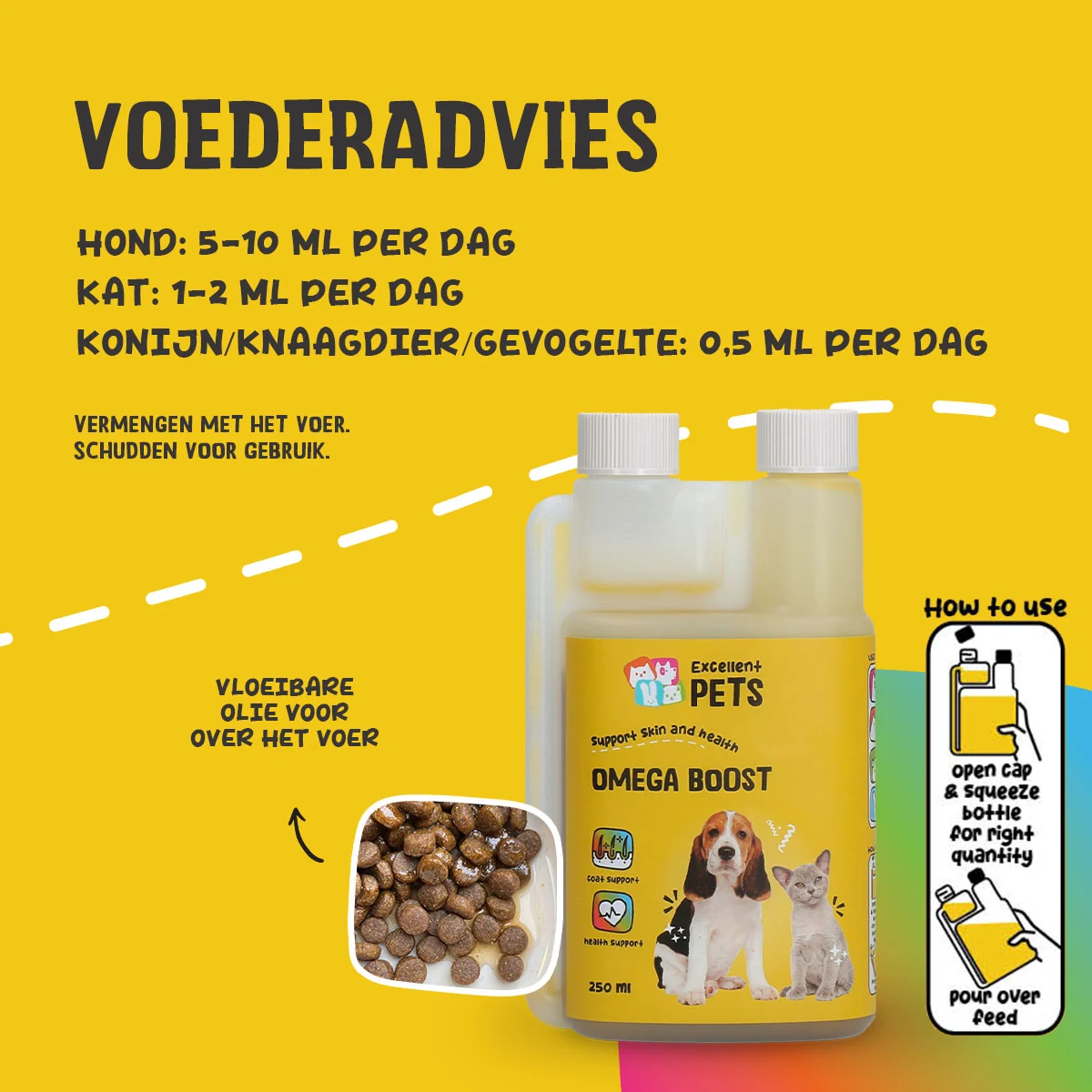 Ulei Omega pentru câini cu uleiuri vegetale, 250 ml – Excellent Pets Omega Boost - imagine 2