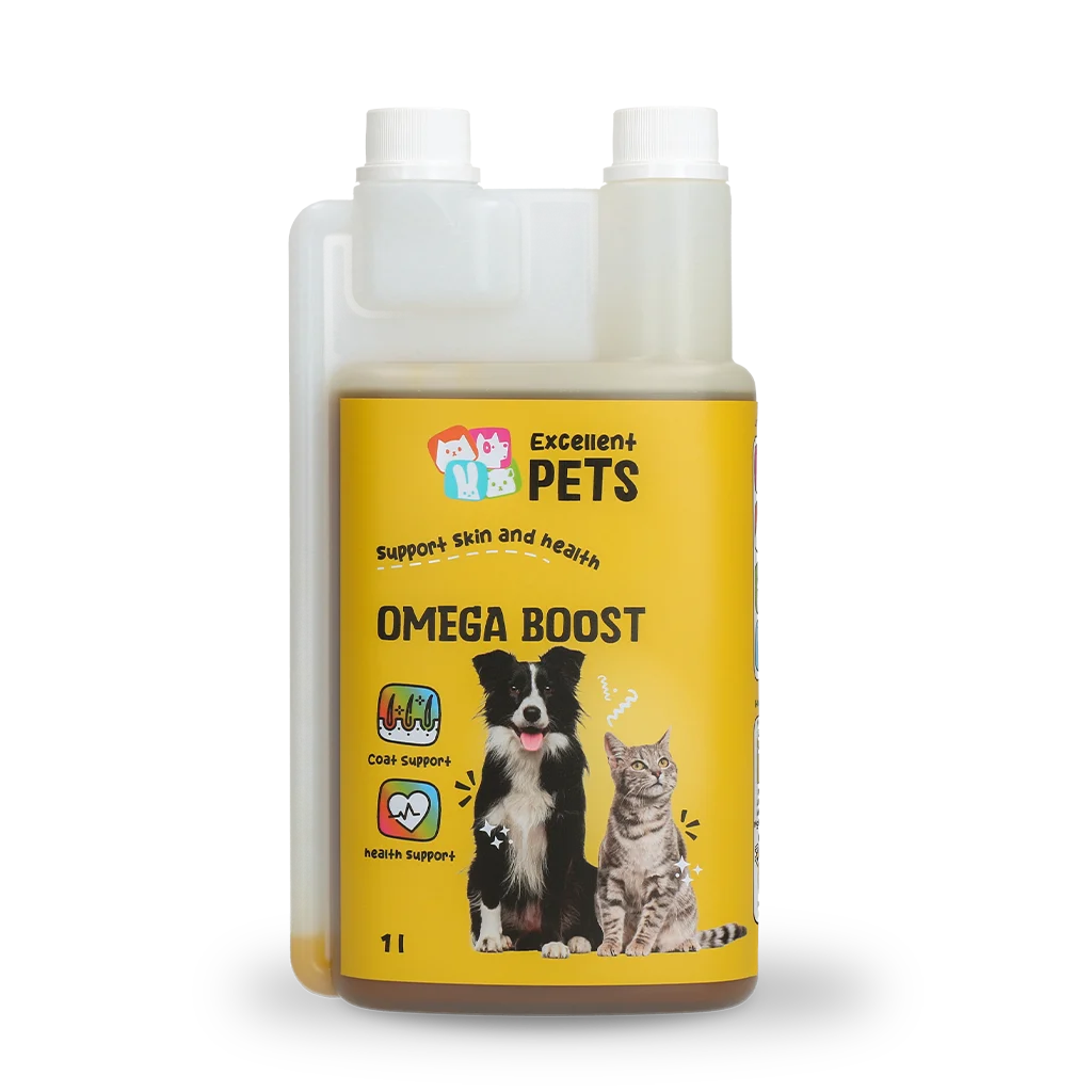 Ulei Omega pentru câini cu uleiuri vegetale, 1 l – Excellent Pets Omega Boost - imagine 1