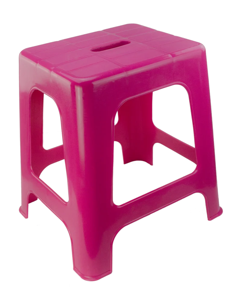 Trepte și scaun cu 1 treaptă, roz, înălțime 41 cm – Vplast - imagine 1
