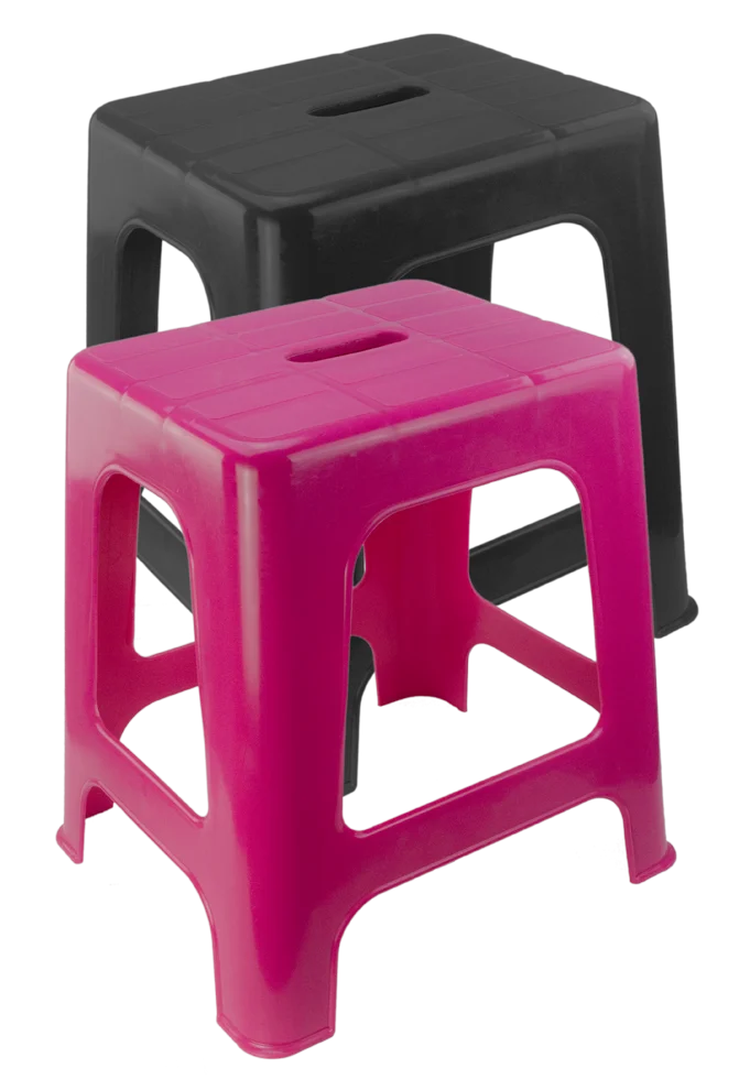 Ajutor pentru urcare și șezut, cu 1 treaptă, negru, înălțime de 41 cm – Vplast - imagine 1