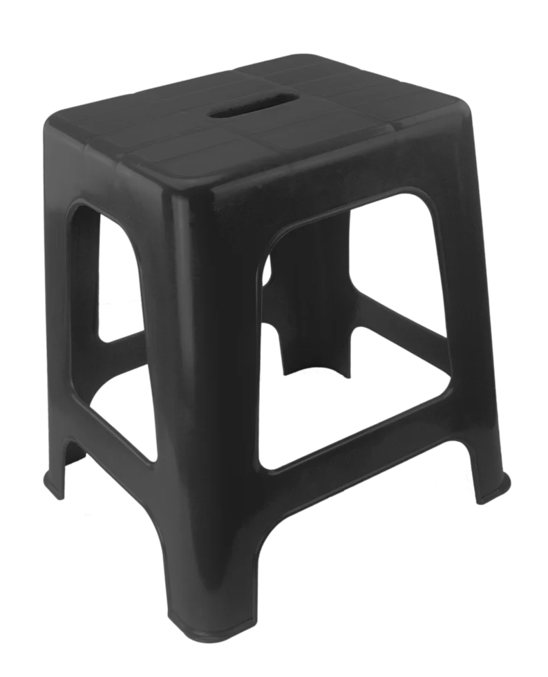 Ajutor pentru urcare și șezut, cu 1 treaptă, negru, înălțime de 41 cm – Vplast - imagine 2