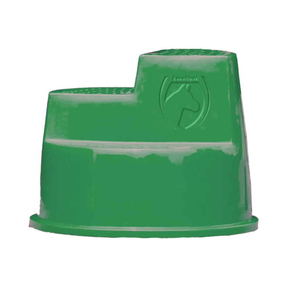OPST032.png Scară de încălecat cu 3 trepte antiderapante, verde, 53 cm – Excellent Horse - imagine 1