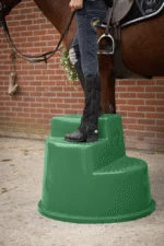 Scară de încălecat cu 3 trepte antiderapante, verde, 53 cm – Excellent Horse - imagine 4