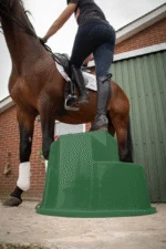 Scară de încălecat cu 3 trepte antiderapante, verde, 53 cm – Excellent Horse - imagine 5