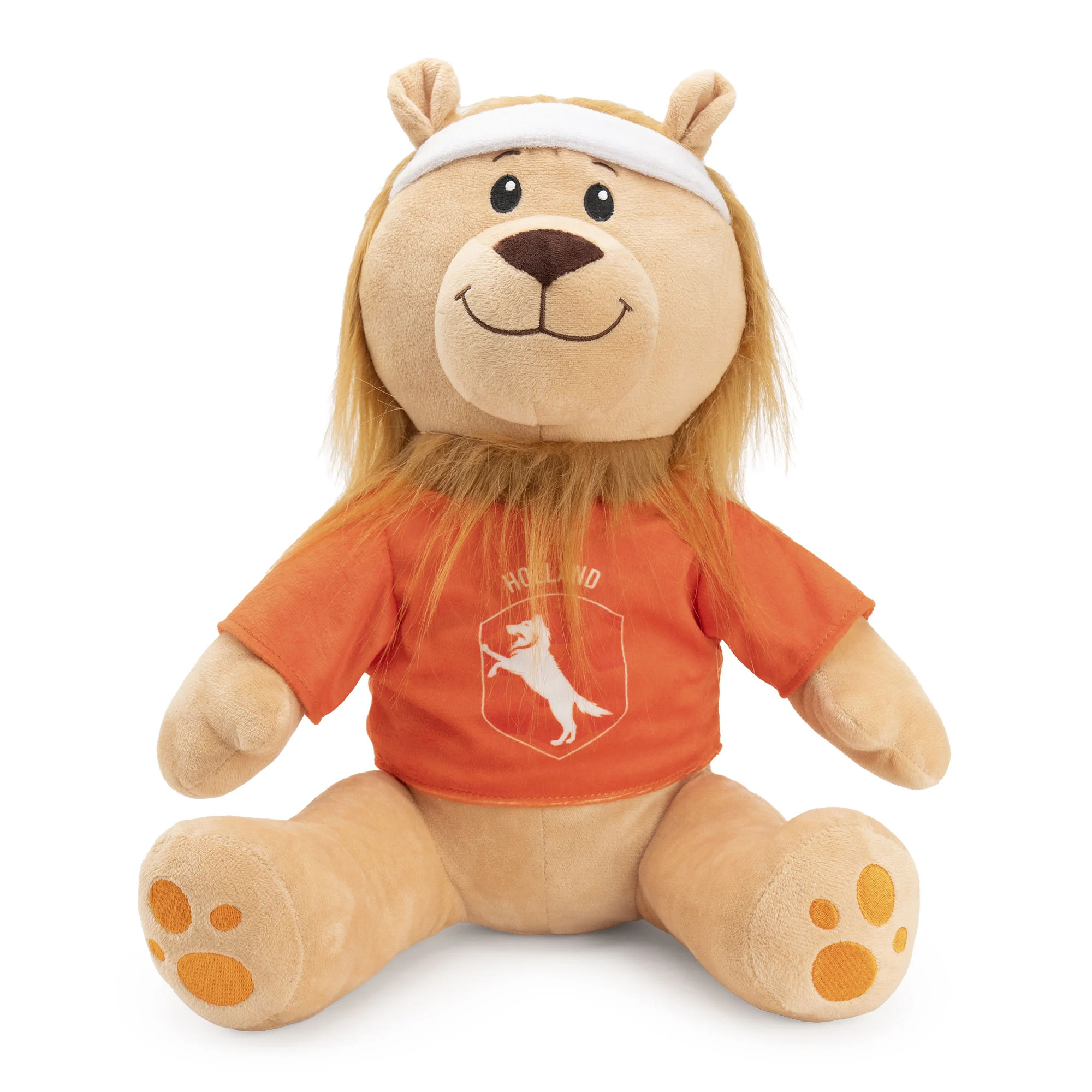 Jucărie de pluș pentru câini, leu, portocaliu, 34 cm – Holland Leu portocaliu L - imagine 1