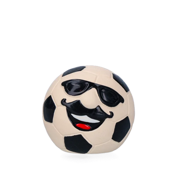 Jucărie pentru câini din latex cu chițăitoare, portocalie, M – Holland Mr. WK Soccer