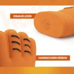 Jucărie pentru câini în formă de mănușă, din latex, portocalie – Holland WK Handschoen - imagine 5