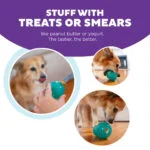 Jucărie de ros M, albastră, care poate fi umplută, 10 x 6 cm – Outward Hound (Kyjen) Double-Tuff - imagine 4
