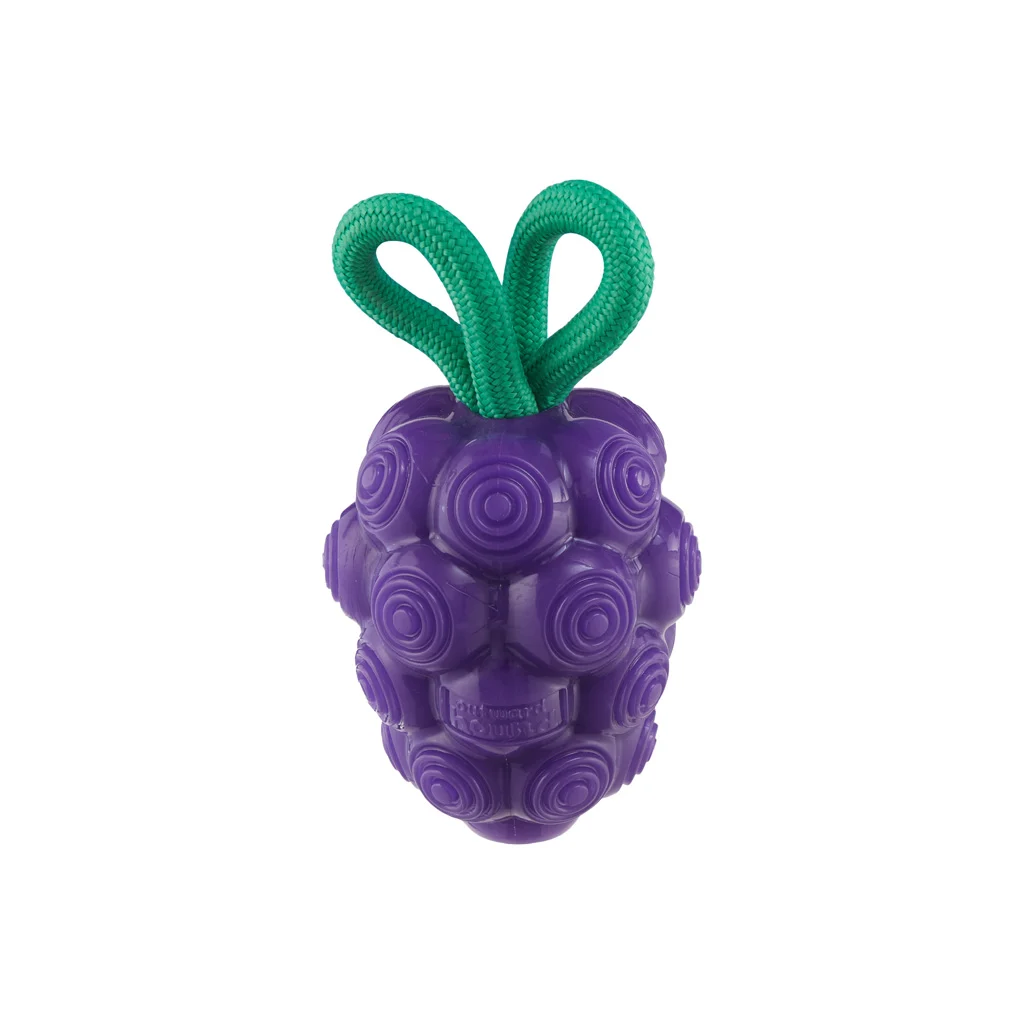Jucărie de ros cu frânghie și aromă de fructe – Outward Hound (Kyjen) Dental Grapes - imagine 2