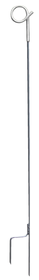 Stâlp de poartă din oțel elastic, cu buclă, alb, 110 cm – ZoneGuard