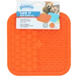 Covoraș de lins pentru câini cu ventuze, 21 x 21 cm, culori assorti – Pawise Dog Lick Mat