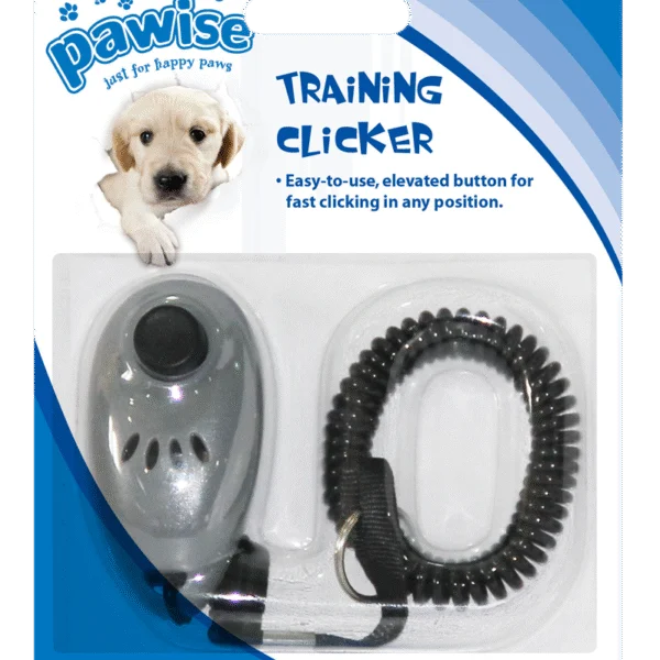 Clicker pentru dresajul câinilor, cu prindere la încheietura mâinii sau la curea – Pawise Training Clicker