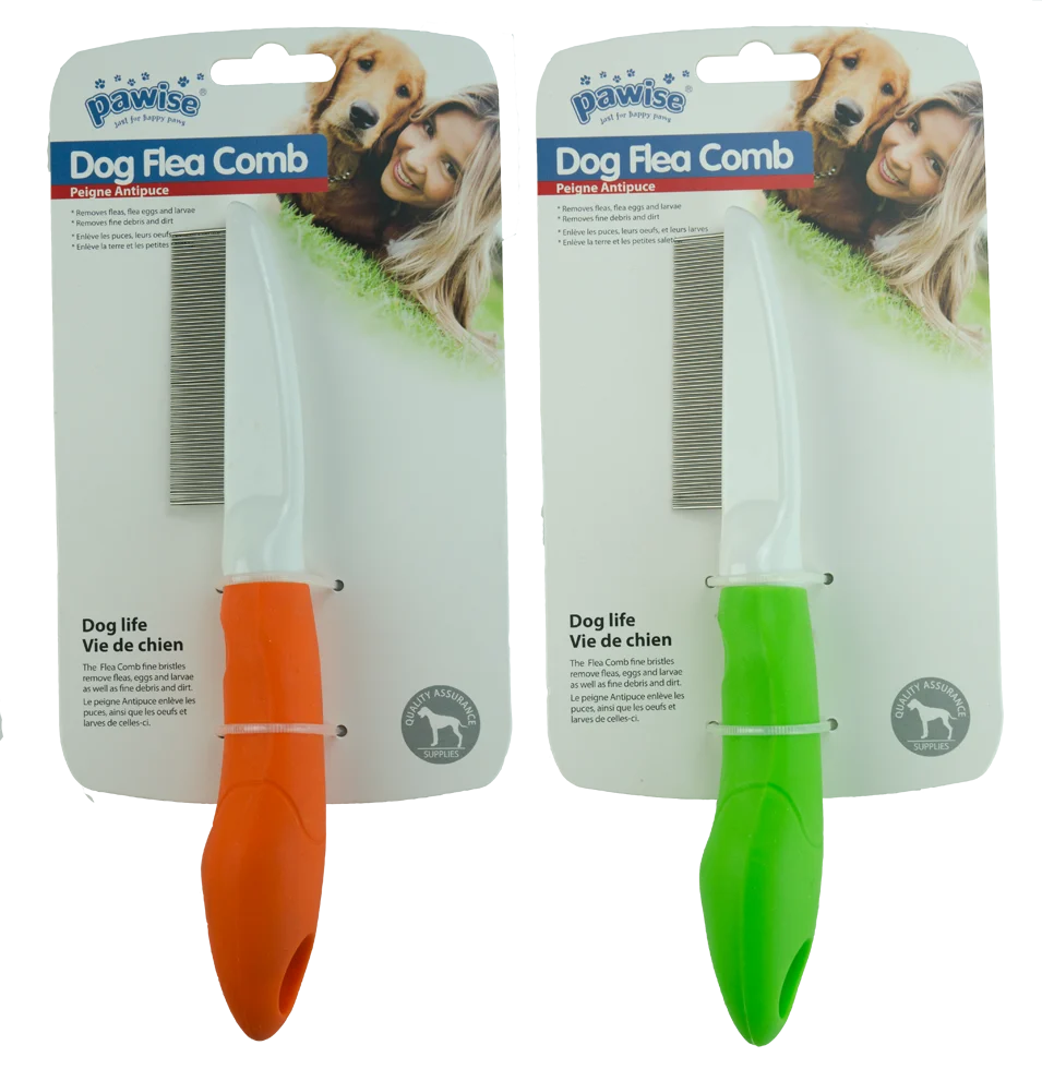 Pieptene antiparazitar pentru câini, cu 70 de dinți, 21 cm – Pawise Dog Flea Comb - imagine 1