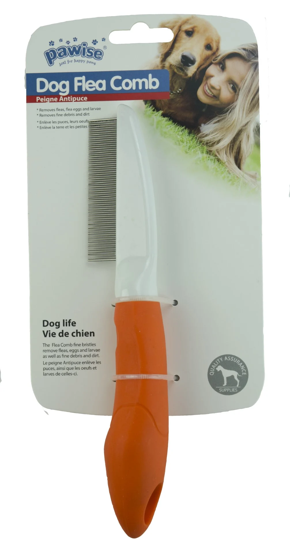 Pieptene antiparazitar pentru câini, cu 70 de dinți, 21 cm – Pawise Dog Flea Comb - imagine 2