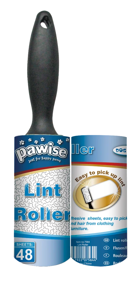 Rolă pentru scame cu 2 x 48 de foi adezive – Pawise - imagine 1