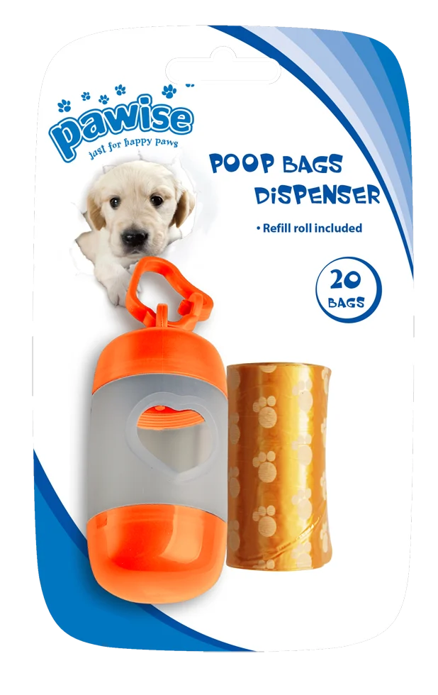 Suport pentru pungi de fecale cu 2 role a câte 20 de pungi, pentru lesă sau pantaloni – Pawise Poop Bag Dispenser - imagine 3