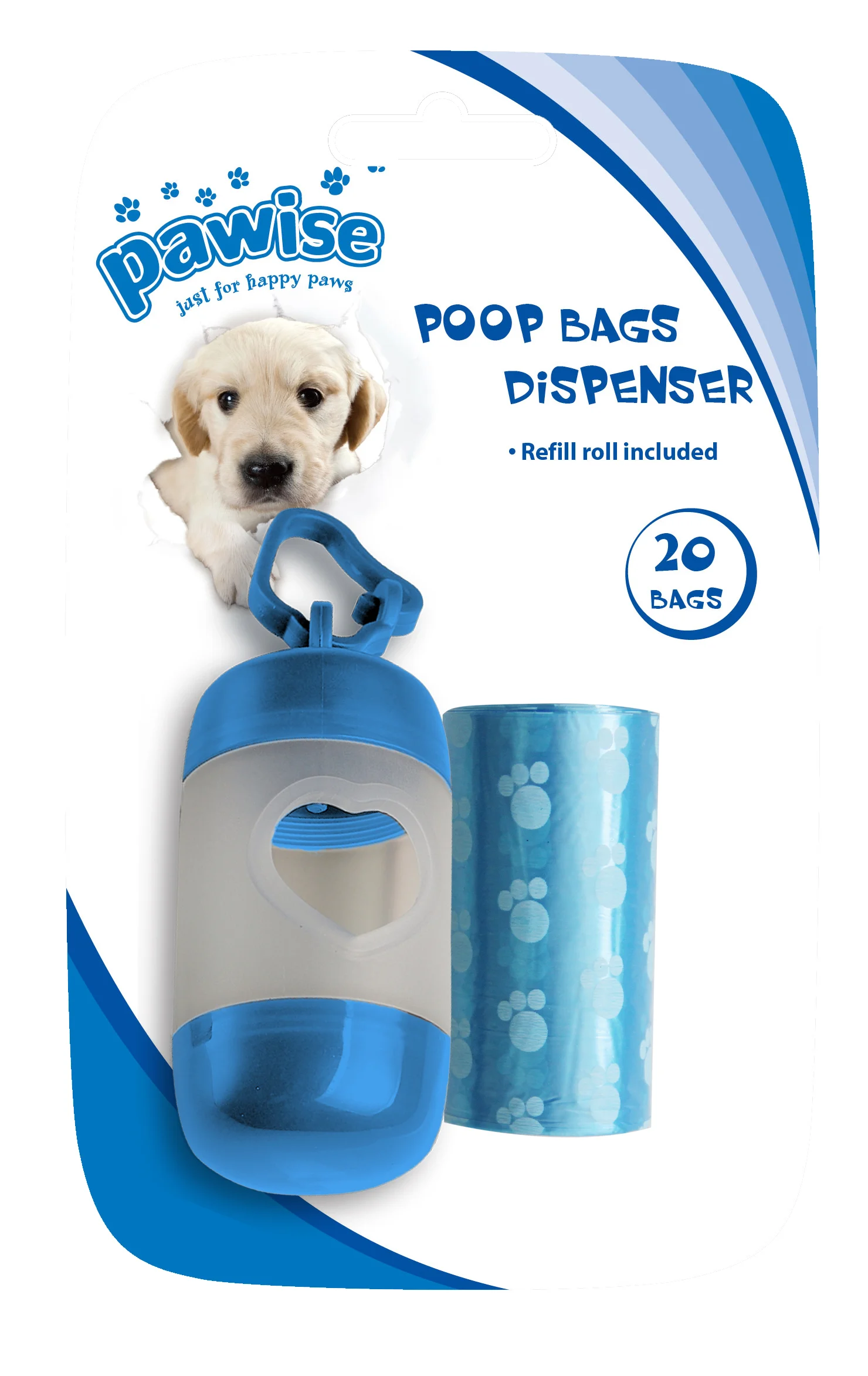 Suport pentru pungi de fecale cu 2 role a câte 20 de pungi, pentru lesă sau pantaloni – Pawise Poop Bag Dispenser - imagine 2