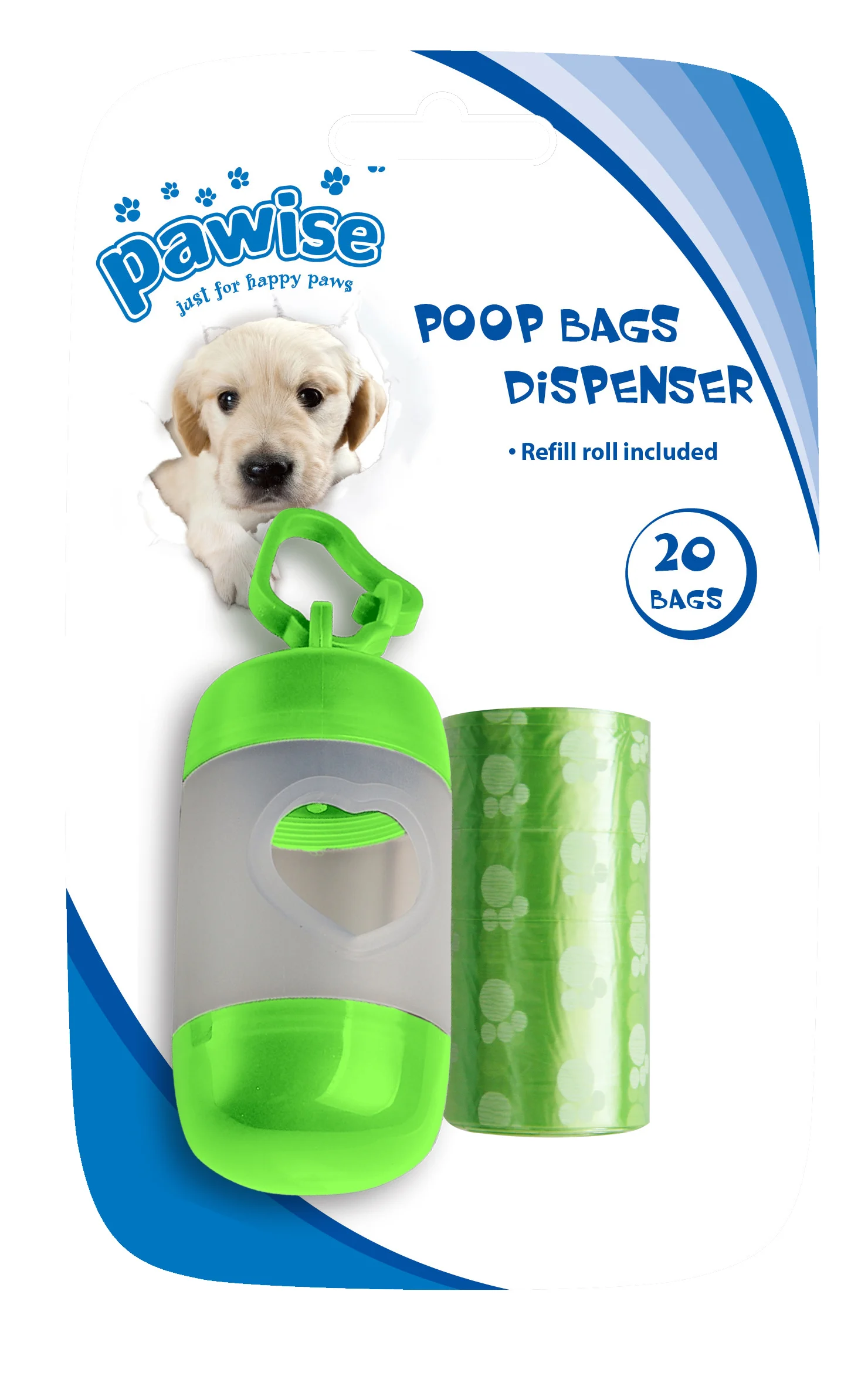 Suport pentru pungi de fecale cu 2 role a câte 20 de pungi, pentru lesă sau pantaloni – Pawise Poop Bag Dispenser - imagine 4