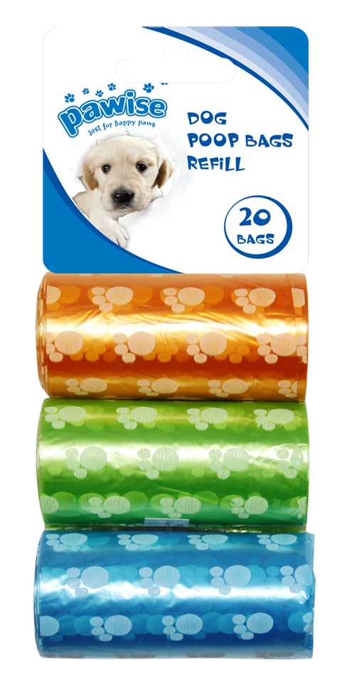 PAWI11596.png Rezerve de pungi pentru excremente, 3 role a câte 20 de bucăți – Pawise Refill Poop Bag 3-Pack - imagine 1