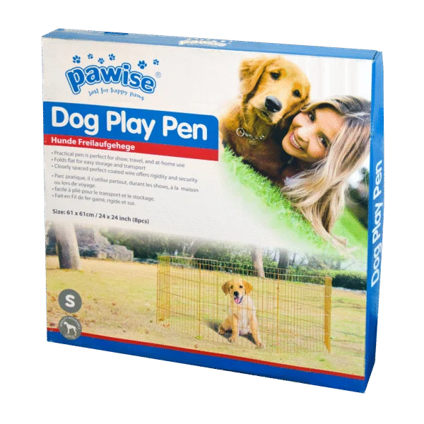 Țarc pliabil pentru câini, 8 panouri de 60 x 60 cm – Pawise Dog Play Pen S