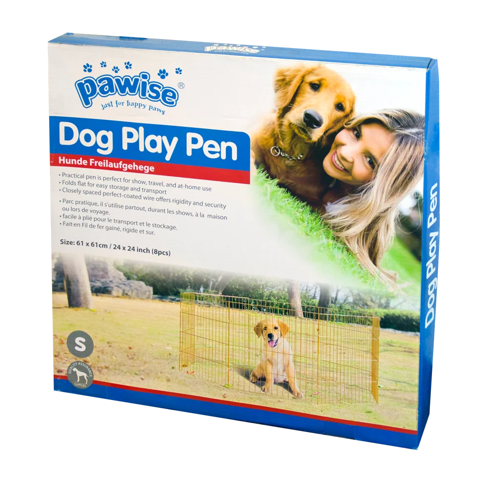 Țarc pliabil pentru câini, 8 panouri de 60 x 60 cm – Pawise Dog Play Pen S - imagine 1