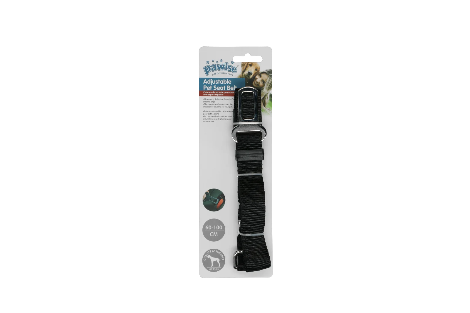 Centură auto reglabilă pentru câini, 60 până la 100 cm – Pawise Dog Safety Belt - imagine 1