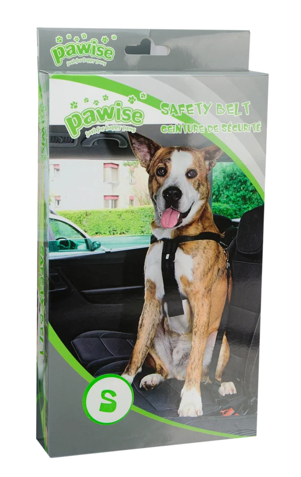 Centură auto pentru câini cu ham, circumferință 30 până la 60 cm – Pawise Safety Belt S - imagine 2