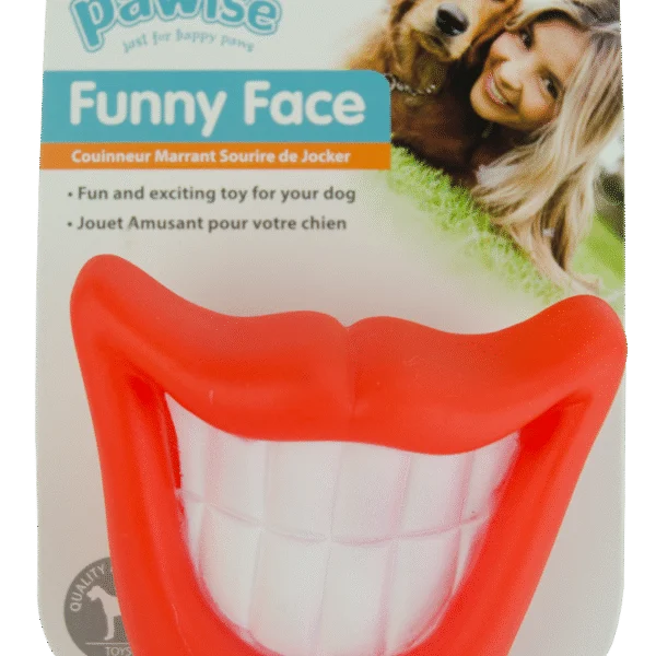 Jucărie pentru câini cu squeaker pentru selfie-uri – Pawise Funny Face Big Tooth
