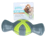 Jucărie care chițăie pentru câini, în formă de os cu striații, 19 cm – Pawise Play Time Squeaky Bone