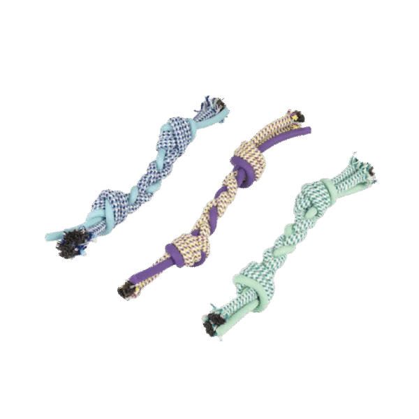 Jucărie de tras pentru câini, în formă de os, din frânghie și plastic, assorti – Pawise Play-N-Tug Bone
