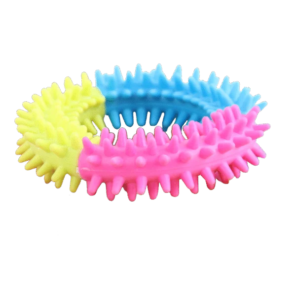Inel de joacă pentru câini în culorile curcubeului – Pawise Rainbow World Ring S
