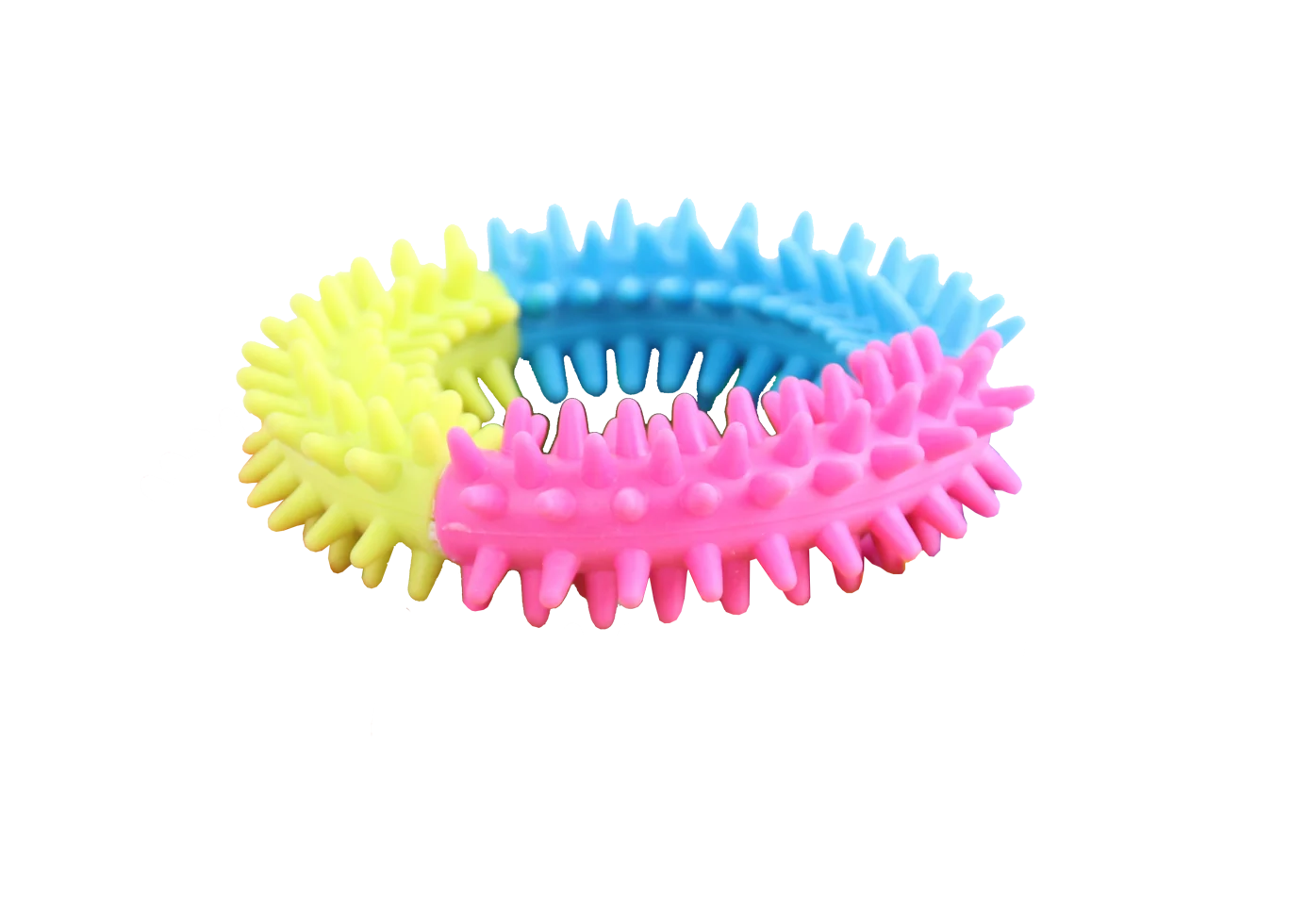 Inel de joacă pentru câini în culorile curcubeului – Pawise Rainbow World Ring S - imagine 1