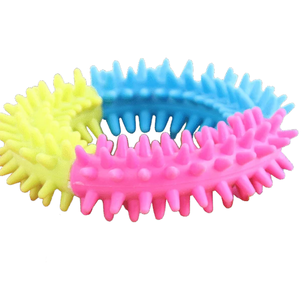 Inel de joacă pentru câini în culorile curcubeului – Pawise Rainbow World Ring M