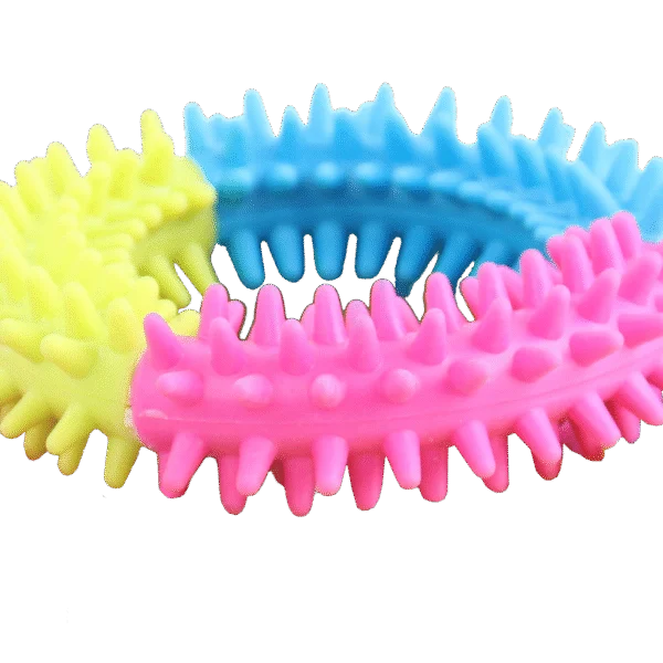Inel de joacă pentru câini, în culorile curcubeului – Pawise Rainbow World Ring L