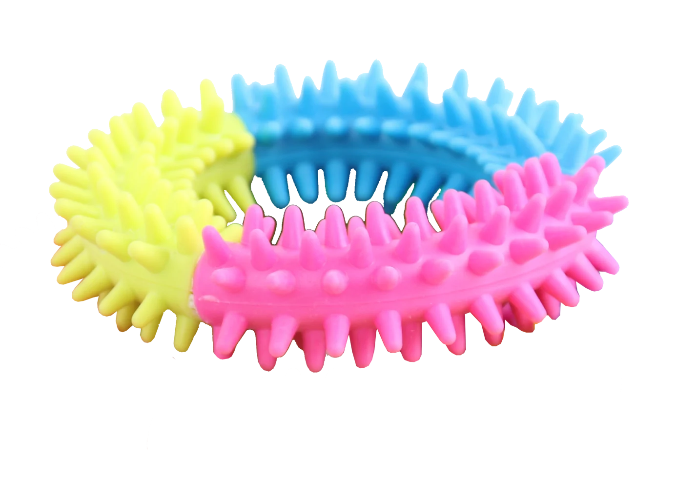 Inel de joacă pentru câini, în culorile curcubeului – Pawise Rainbow World Ring L - imagine 1