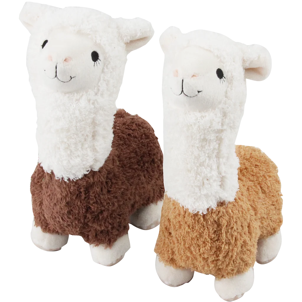Jucărie de pluș pentru câini, alpaca cu chițăitoare, asortată – Pawise Alpaca Doll - imagine 2