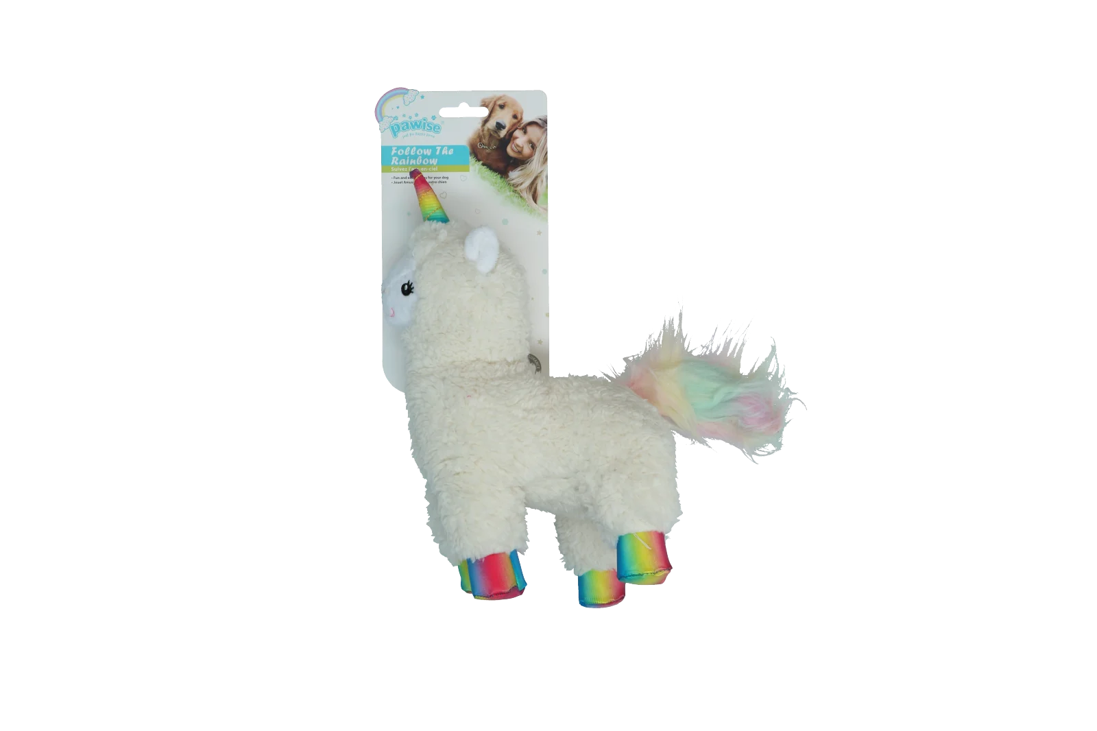 Jucărie de pluș pentru câini, lamă cu coroniță și chițăitor – Pawise Sequine Pet Lama - imagine 1