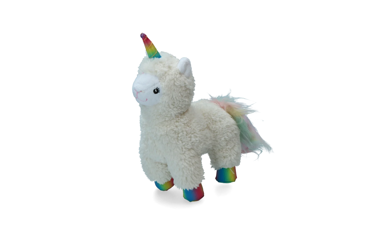 Jucărie de pluș pentru câini, lamă cu coroniță și chițăitor – Pawise Sequine Pet Lama - imagine 2