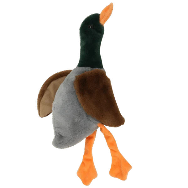Jucărie de pluș pentru câini, rață fără umplutură, cu chițăitoare, 37 cm – Pawise Stuffless Duck With Big Squeaker