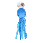 Jucărie de pluș pentru câini, caracatiță cu piuitoare, culori asortate, M – Pawise Multicolor Plush Octopus (3 colour assorted) M - imagine 3