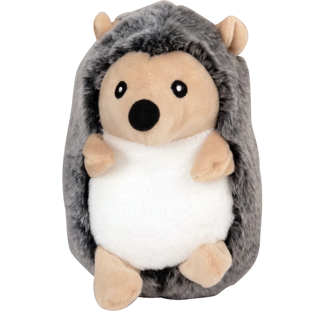 Jucărie de pluș pentru câini în formă de arici, cu chițăitoare, 12 cm – Pawise Play Time Hedgehog S - imagine 1