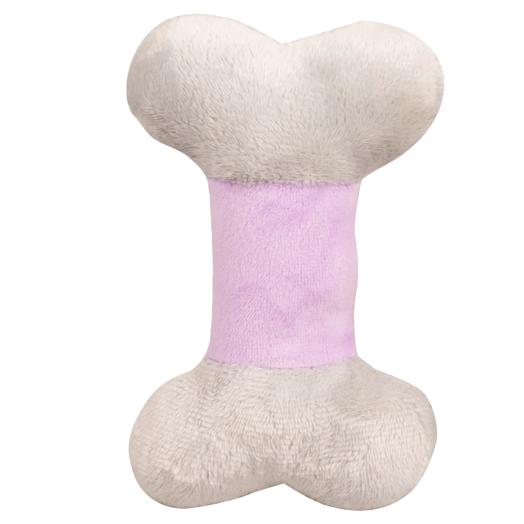 Jucărie de pluș în formă de os pentru căței, cu chițăitoare – Pawise Puppy Life Bone - imagine 1