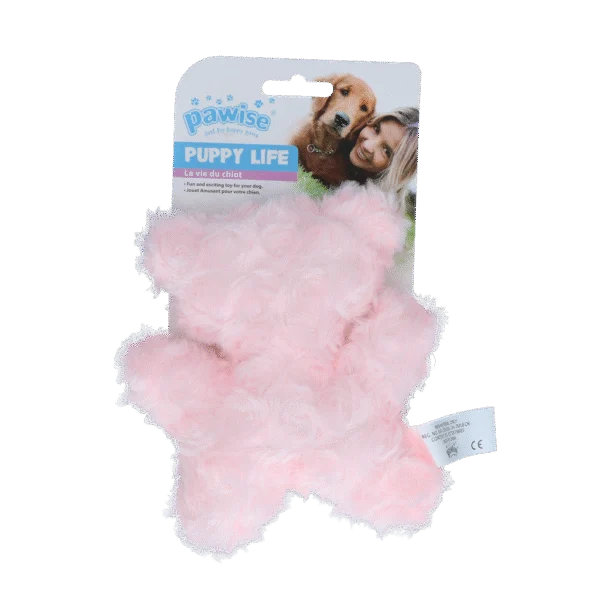 Jucărie de pluș pentru căței, ursuleț cu chițăitoare – Pawise Puppy Life My Bear