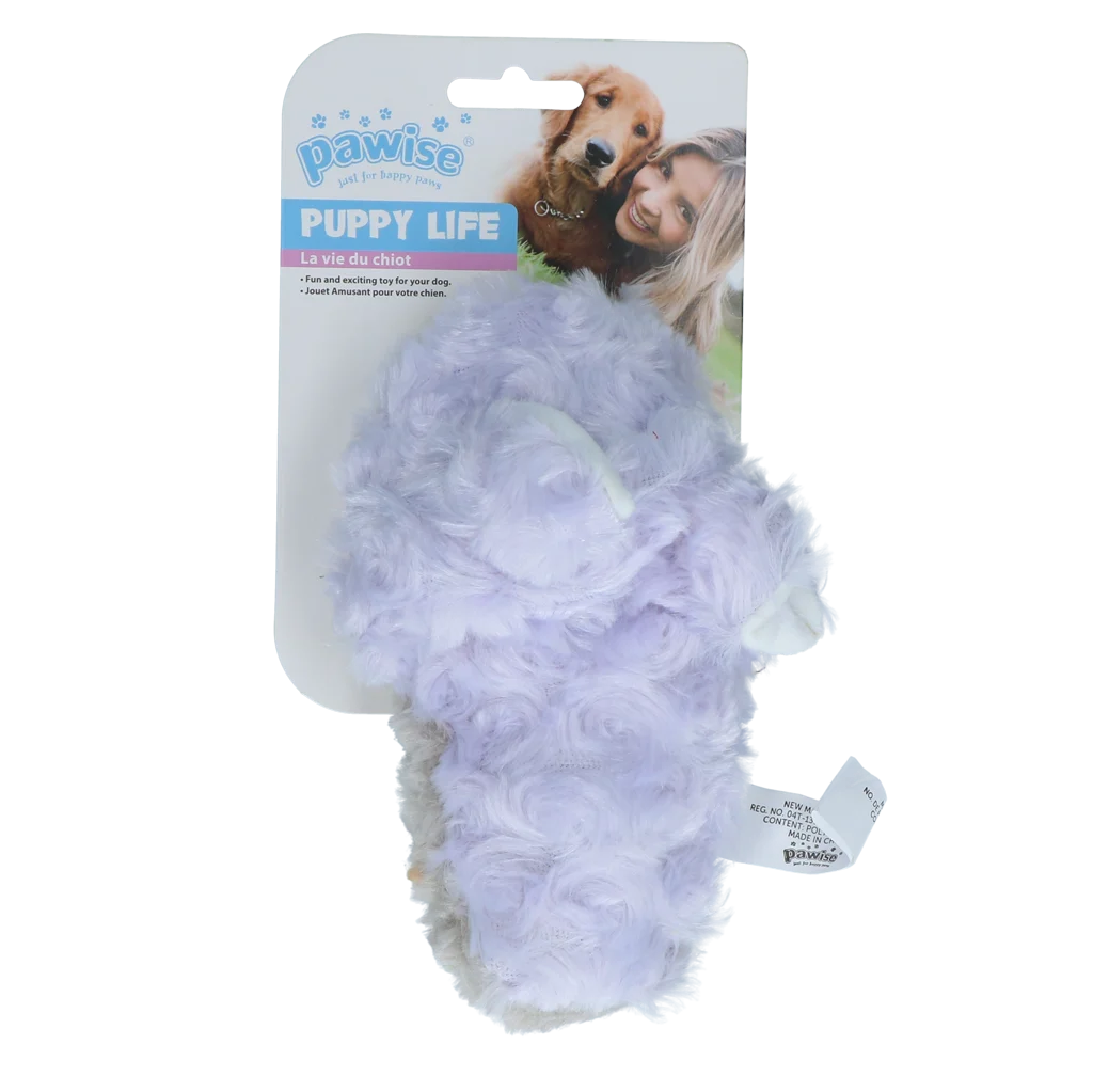 Jucărie de pluș în formă de papuc pentru căței, cu piuitoare – Pawise Puppy Life My Slipper - imagine 3