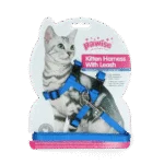 Ham pentru pisoi cu lesă, mărimea S, roșu sau albastru assorti – Pawise Kitten Harness With Leash - imagine 3