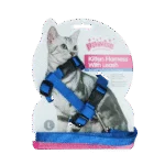 Ham pentru pisoi cu lesă, mărimea L, roșu sau albastru assorti – Pawise Kitten Harness With Leash - imagine 3