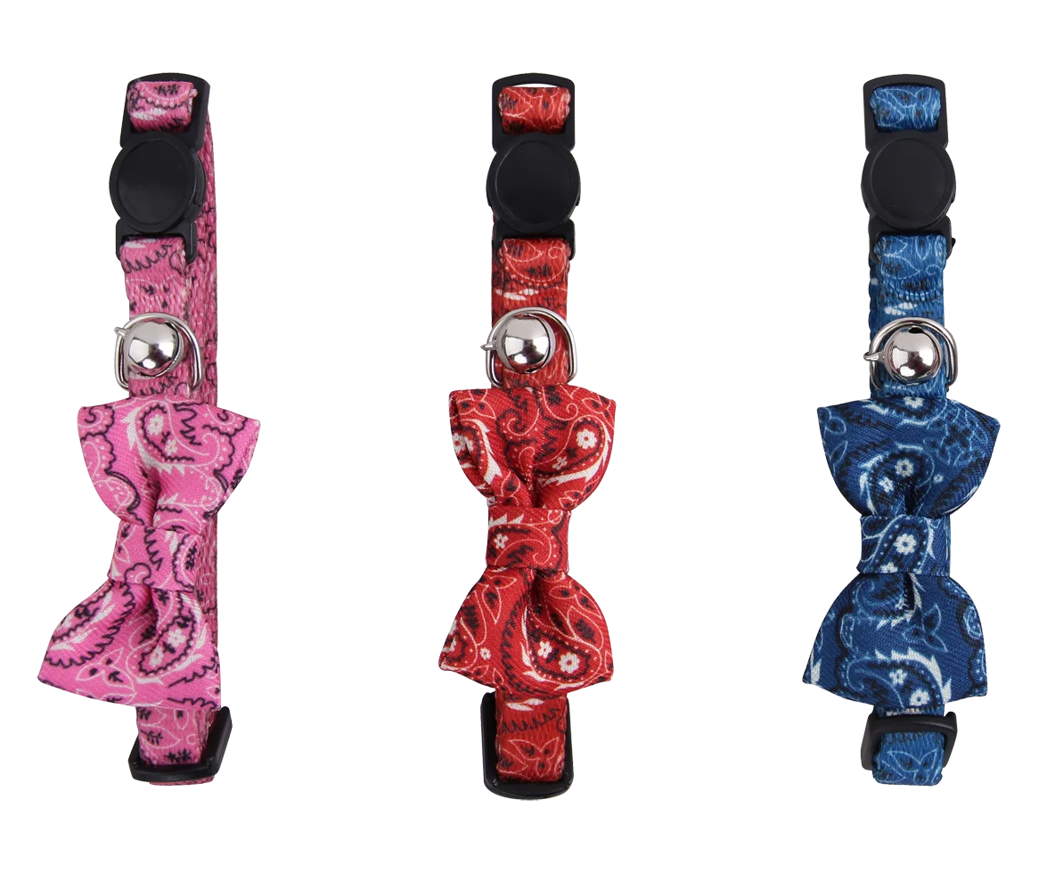 Zgardă pentru pisici cu fundă roz – Pawise Cat Collar With Bowknot - imagine 2