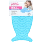 Covoraș de lins pentru pisici, în formă de pește, cu 2 ventuze, 23 x 13 cm – Pawise Lick It