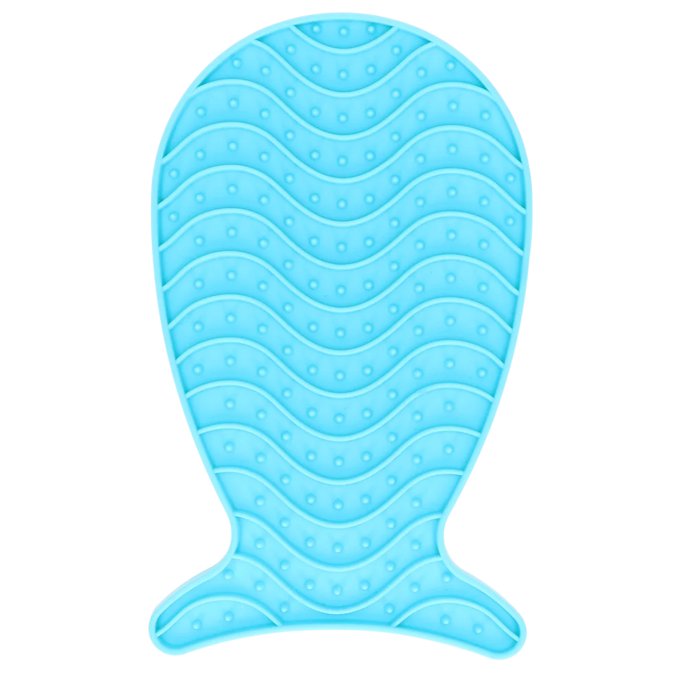 Covoraș de lins pentru pisici, în formă de pește, cu 2 ventuze, 23 x 13 cm – Pawise Lick It - imagine 2