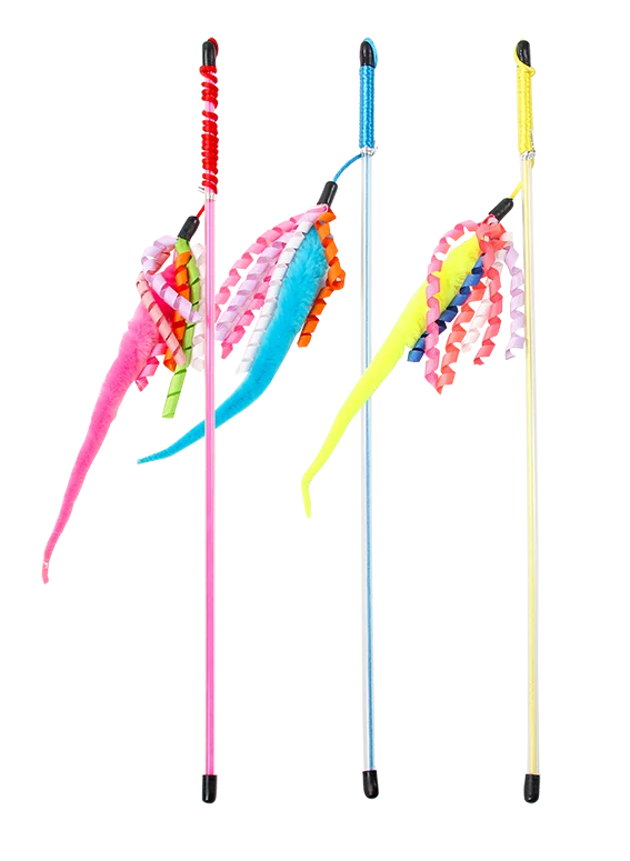 Undiță pentru pisici cu șarpe moale, tijă de 45,5 cm – Pawise Cat Teaser Snake - imagine 1